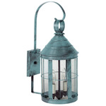 Heal Outdoor Wall Sconce - Verdi Gris / Clear Seedy