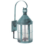 Heal Outdoor Wall Sconce - Verdi Gris / Frosted