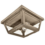 Williams Indoor / Outdoor Ceiling Light - Dark Antique Brass / Clear