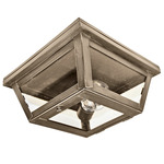 Williams Indoor / Outdoor Ceiling Light - Dark Antique Brass / Clear Seedy