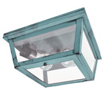 Williams Indoor / Outdoor Ceiling Light - Verdi Gris / Frosted