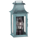 Concord Outdoor Wall Sconce - Verdi Gris / Clear Seedy