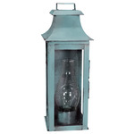 Concord Outdoor Wall Sconce - Verdi Gris / Clear Seedy