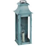 Concord Outdoor Wall Sconce - Verdi Gris / Clear Seedy