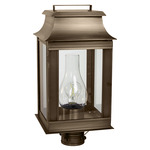 Concord Outdoor Post Light - Dark Antique Brass / Clear
