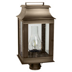 Concord Outdoor Post Light - Dark Antique Brass / Clear Seedy