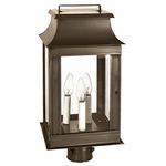 Concord Outdoor Post Light - Dark Antique Brass / Clear