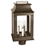 Concord Outdoor Post Light - Dark Antique Brass / Clear Seedy