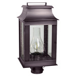 Concord Outdoor Post Light - Dark Brass / Clear Seedy