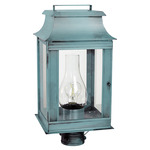 Concord Outdoor Post Light - Verdi Gris / Clear