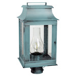 Concord Outdoor Post Light - Verdi Gris / Clear Seedy