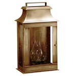 Concord Outdoor Wide Wall Sconce - Antique Brass / Clear Seedy