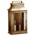 Concord Outdoor Wide Wall Sconce - Antique Brass / Seedy Marine