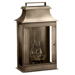 Concord Outdoor Wide Wall Sconce - Dark Antique Brass / Clear