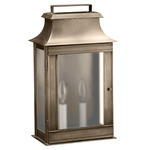 Concord Outdoor Wide Wall Sconce - Dark Antique Brass / Frosted