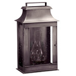 Concord Outdoor Wide Wall Sconce - Dark Brass / Clear Seedy