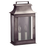 Concord Outdoor Wide Wall Sconce - Dark Brass / Frosted