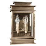 Empire Outdoor Wall Sconce - Dark Antique Brass / Clear Seedy