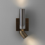 Clash Wall Sconce - Brushed Bronze / Clear