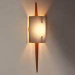 The Laddi Cylinder Wall Sconce - White Oak / Cased Smoke