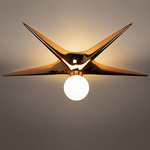 The Laddi Globe Ceiling Light - Polished Unlacquered Brass / Opal