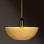 The Laddi Pendant w/ Star Canopy - Polished Unlacquered Brass / Cased Smoke