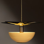 The Laddi Star Body Pendant - Polished Unlacquered Brass / Cased Smoke