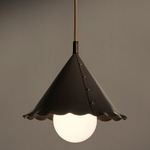 Petal Pendant - Burnished Bronze / Frost