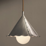 Petal Pendant - Soft Silver / Frost