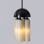 Crown Pendant - Dark Oxidized / Light Beige