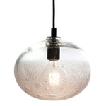 Bubble Ellipse Pendant - Dark Bronze / Clear Bubble