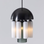 Crown Chandelier - Dark Oxidized / White / Smoke