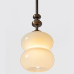 Oestre Pendant - Antique Brass / Light Beige