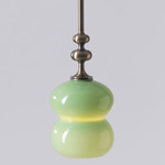 Oestre Pendant - Antique Brass / Pastel Green
