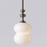 Oestre Pendant - Antique Brass / White
