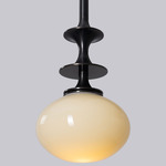 Perla Pendant - Dark Oxidized / Light Beige