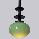 Perla Pendant - Dark Oxidized / Pastel Green