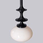 Perla Pendant - Dark Oxidized / White