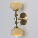Perla Wall Sconce - Brushed Brass / Beige