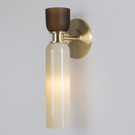 Union Wall Sconce - Brushed Brass / Light Beige / Olivin
