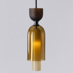 Union Pendant - Dark Oxidized / Light Beige / Olivin