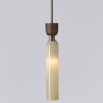Union Pendant - Antique Brass / Light Beige / Olivin
