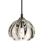 Barnacle Large Urchin Pendant - Dark Bronze / Clear