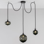 Drape Composition 2 Pendant - Dark Oxidized / Smoke