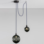 Drape Composition 1 Pendant - Dark Oxidized / Smoke