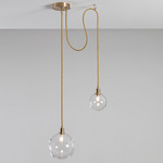 Drape Composition 1 Pendant - Brushed Brass / Clear