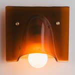 Calle Wall Light - Brushed Brass / Dark Amber