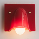Calle Wall Light - Brushed Brass / Tomato