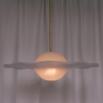 Flutter Pendant - Brushed Brass / Titanium White