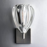 Clear Barnacle Wall Sconce - Satin Nickel / Clear